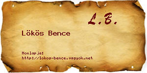 Lökös Bence névjegykártya